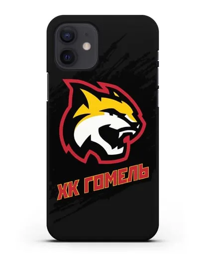 Чехол ХК Гомель с изображением рыси силиконовый для iPhone 12