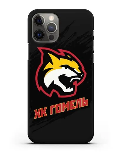 Чехол ХК Гомель с изображением рыси силиконовый для iPhone 12 Pro