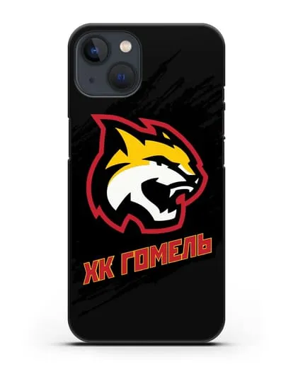 Чехол ХК Гомель с изображением рыси силиконовый для iPhone 13 Mini