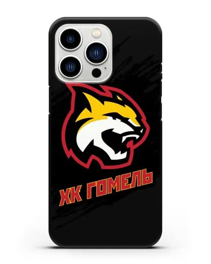 Чехол ХК Гомель с изображением рыси силиконовый для iPhone 13 Pro