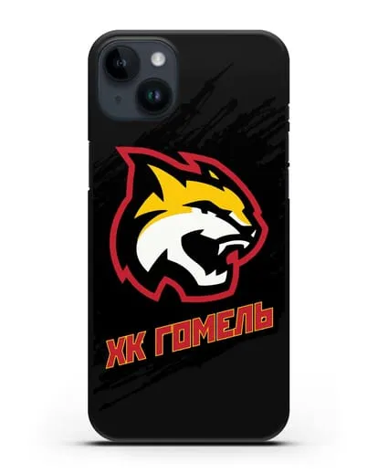 Чехол ХК Гомель с изображением рыси силиконовый для iPhone 14 Plus