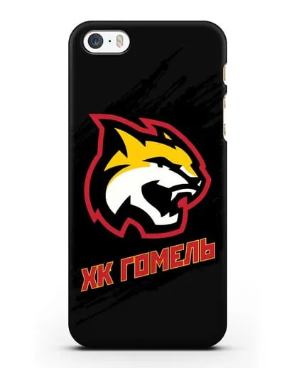 Чехол ХК Гомель с изображением рыси силиконовый для iPhone 5/5s/SE