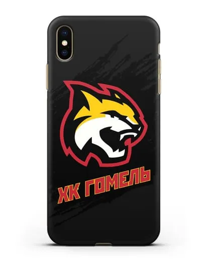 Чехол ХК Гомель с изображением рыси силиконовый для iPhone XS Max