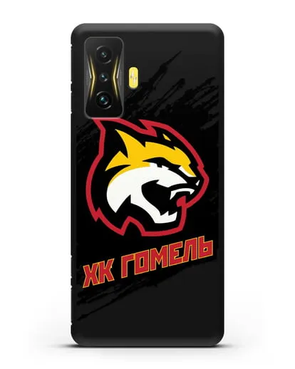 Чехол ХК Гомель с изображением рыси силиконовый для Xiaomi Poco F4 GT
