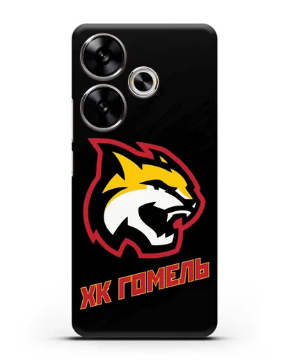 Чехол ХК Гомель с изображением рыси силиконовый для Xiaomi Poco F6
