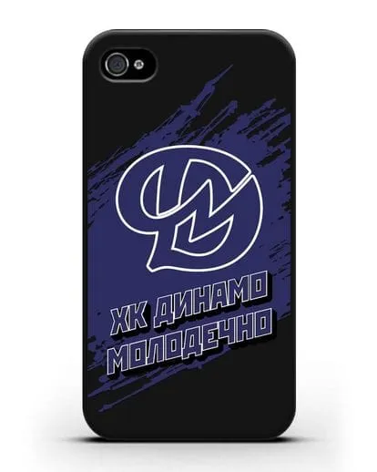 Чехол с надписью ХК Динамо-Молодечно силиконовый для iPhone 4/4s