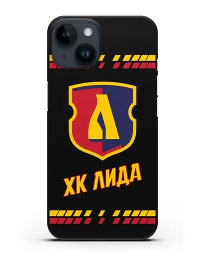 Чеxол с логотипом ХК Лида силиконовый для iPhone 14