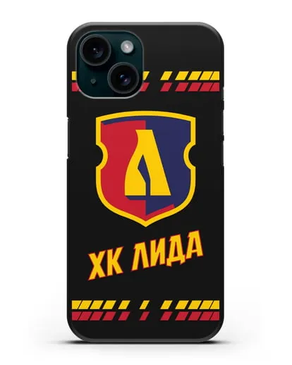 Чеxол с логотипом ХК Лида силиконовый для iPhone 15