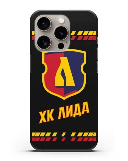 Чеxол с логотипом ХК Лида силиконовый для iPhone 15 Pro