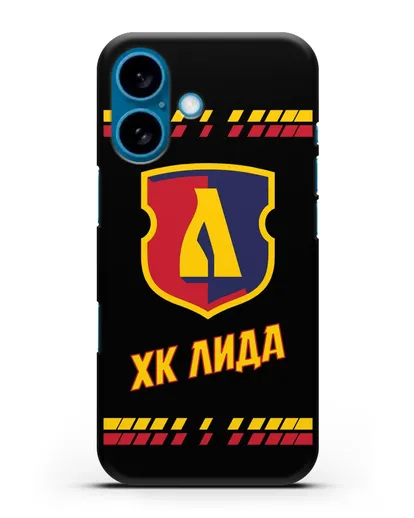 Чеxол с логотипом ХК Лида силиконовый для iPhone 16