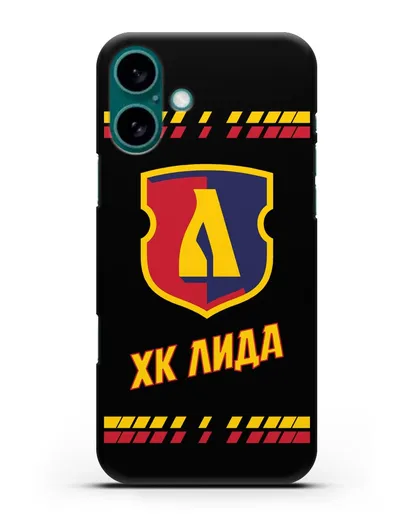 Чеxол с логотипом ХК Лида силиконовый для iPhone 16 Plus