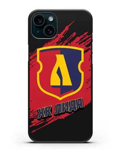 Чехол с надписью ХК Лида силиконовый для iPhone 15 Plus