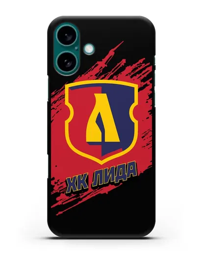 Чехол с надписью ХК Лида силиконовый для iPhone 16 Plus