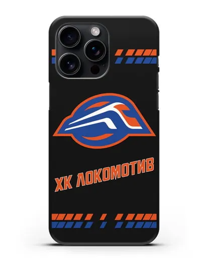 Чеxол с логотипом ХК Локомотив-Орша силиконовый для iPhone 15 Pro Max