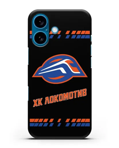 Чеxол с логотипом ХК Локомотив-Орша силиконовый для iPhone 16