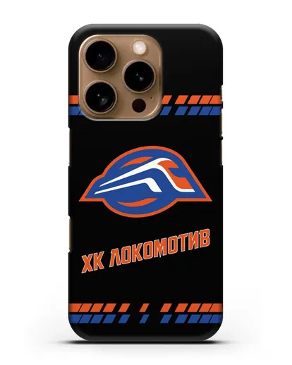 Чеxол с логотипом ХК Локомотив-Орша силиконовый для iPhone 16 Pro