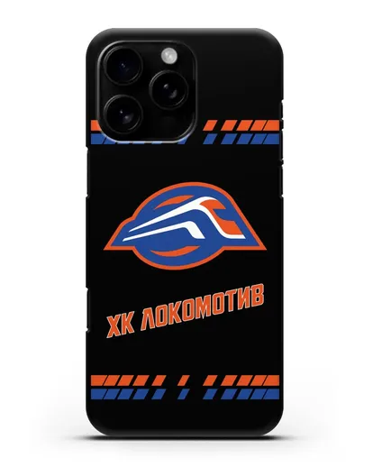Чеxол с логотипом ХК Локомотив-Орша силиконовый для iPhone 16 Pro Max