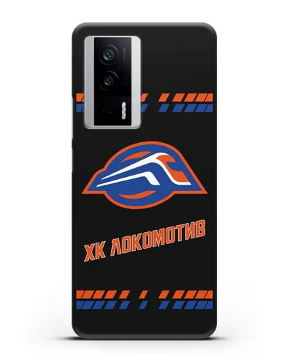 Чеxол с логотипом ХК Локомотив-Орша силиконовый для Xiaomi Poco F5 Pro