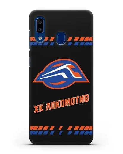 Чеxол с логотипом ХК Локомотив-Орша силиконовый для Samsung Galaxy A20 [SM-A205FN]