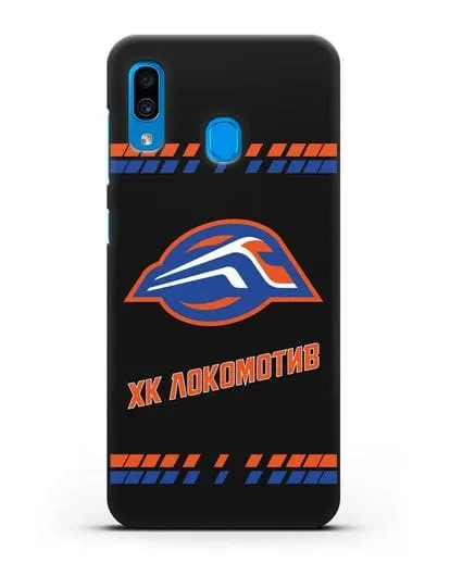 Чеxол с логотипом ХК Локомотив-Орша силиконовый для Samsung Galaxy A30 [SM-A305FN]