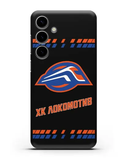Чеxол с логотипом ХК Локомотив-Орша силиконовый для Samsung Galaxy S24 Plus