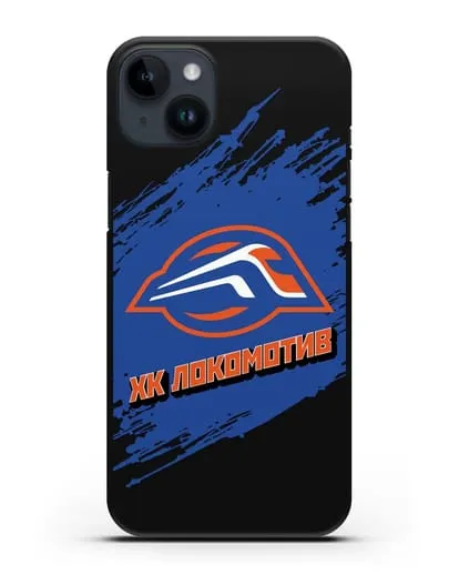 Чехол с надписью ХК Локомотив силиконовый для iPhone 14 Plus