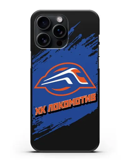 Чехол с надписью ХК Локомотив силиконовый для iPhone 15 Pro Max