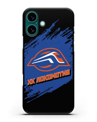 Чехол с надписью ХК Локомотив силиконовый для iPhone 16 Plus