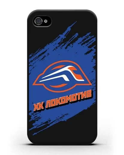 Чехол с надписью ХК Локомотив силиконовый для iPhone 4/4s