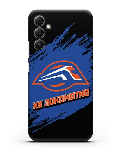 Чехол с надписью ХК Локомотив силиконовый для Samsung Galaxy A34 [SM-A346]