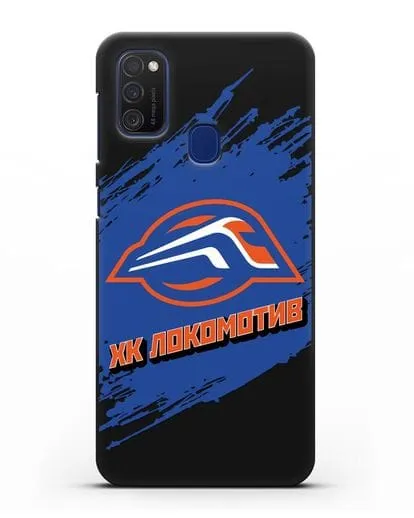 Чехол с надписью ХК Локомотив силиконовый для Samsung Galaxy M21 [SM-M215F]