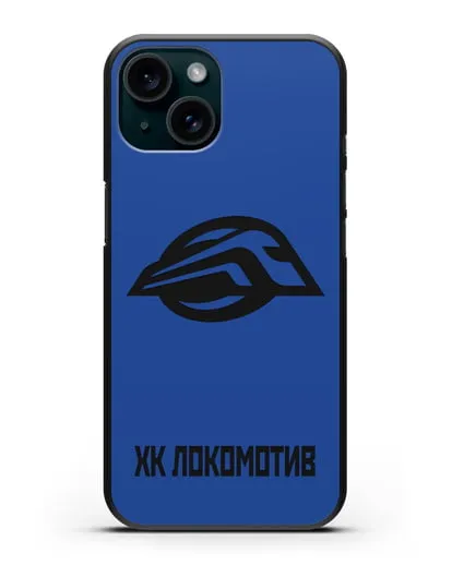 Чехол с эмблемой ХК Локомотив-Орша силиконовый для iPhone 15