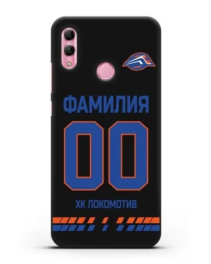 Чехол ХК Локомотив-Орша с фамилией и номером (сезон 2019-2020) белая форма силиконовый для Honor 10 Lite