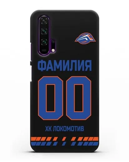 Чехол ХК Локомотив-Орша с фамилией и номером (сезон 2019-2020) белая форма силиконовый для Honor 20 Pro