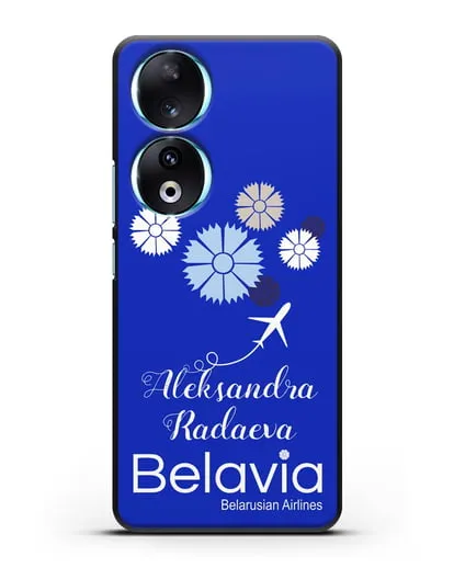 Именной чехол с корпоративной символикой Белавиа силиконовый для Honor 90