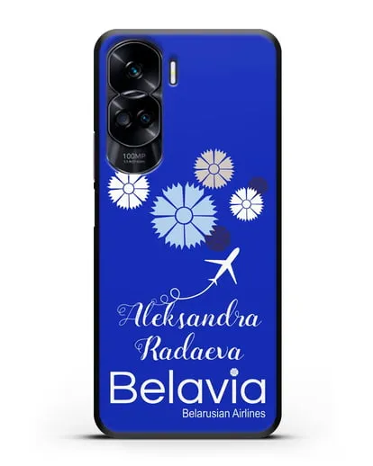 Именной чехол с корпоративной символикой Белавиа силиконовый для Honor 90 Lite