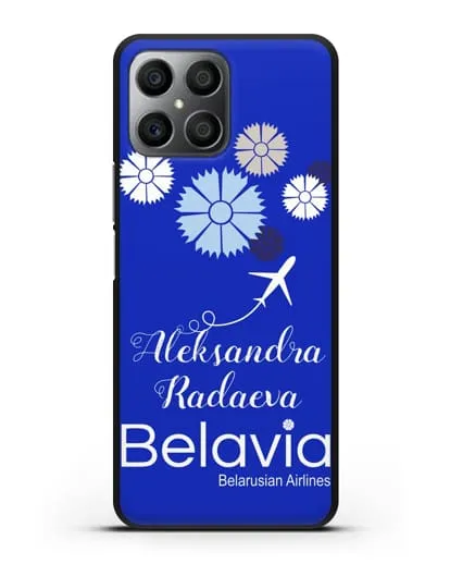 Именной чехол с корпоративной символикой Белавиа силиконовый для Honor X8