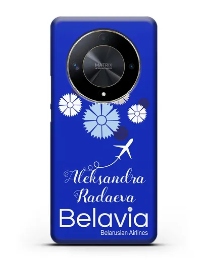 Именной чехол с корпоративной символикой Белавиа силиконовый для Honor X9b