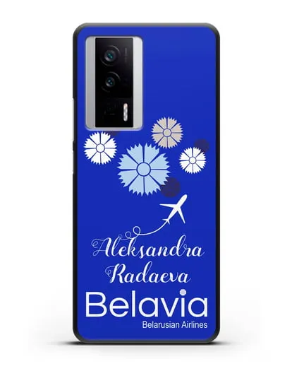 Именной чехол с корпоративной символикой Белавиа силиконовый для Xiaomi Poco F5 Pro