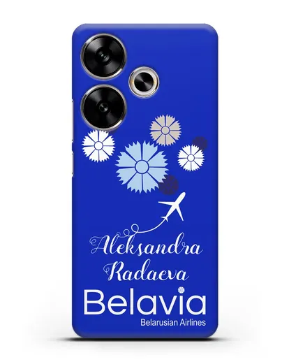 Именной чехол с корпоративной символикой Белавиа силиконовый для Xiaomi Poco F6