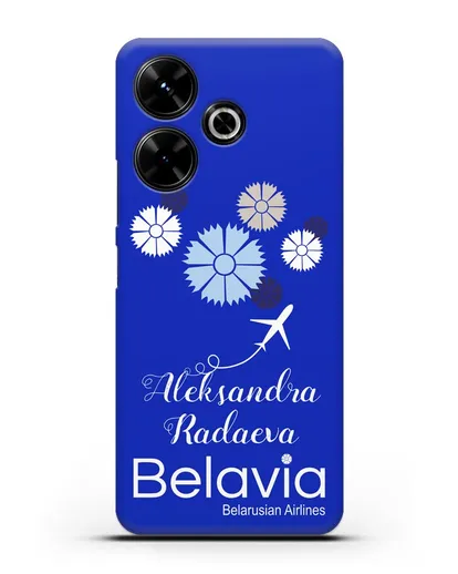 Именной чехол с корпоративной символикой Белавиа силиконовый для Xiaomi Poco M6