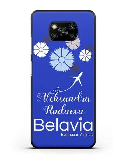 Именной чехол с корпоративной символикой Белавиа силиконовый для Xiaomi Poco X3