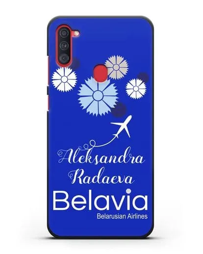 Именной чехол с корпоративной символикой Белавиа силиконовый для Samsung Galaxy A11 [SM-A115F]