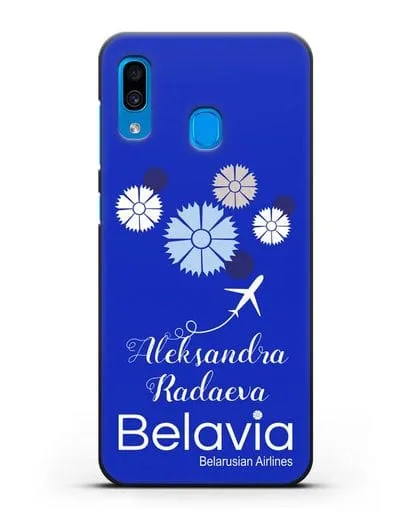 Именной чехол с корпоративной символикой Белавиа силиконовый для Samsung Galaxy A30 [SM-A305FN]