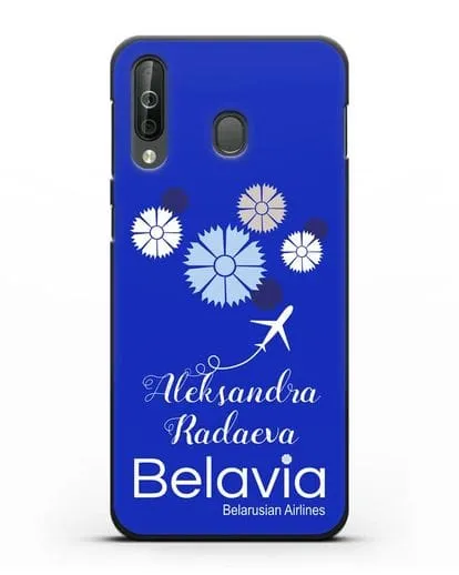 Именной чехол с корпоративной символикой Белавиа силиконовый для Samsung Galaxy A40s [SM-A507FN]