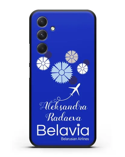 Именной чехол с корпоративной символикой Белавиа силиконовый для Samsung Galaxy A54 [SM-A536]