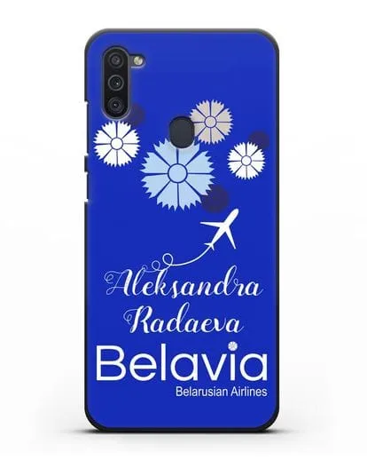 Именной чехол с корпоративной символикой Белавиа силиконовый для Samsung Galaxy M11 [SM-M115F]