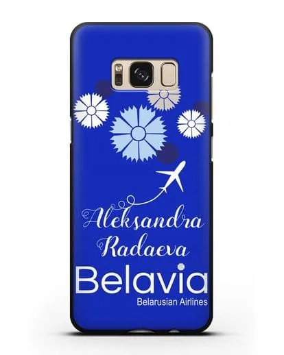 Именной чехол с корпоративной символикой Белавиа силиконовый для Samsung Galaxy S8 Plus [SM-G955F]