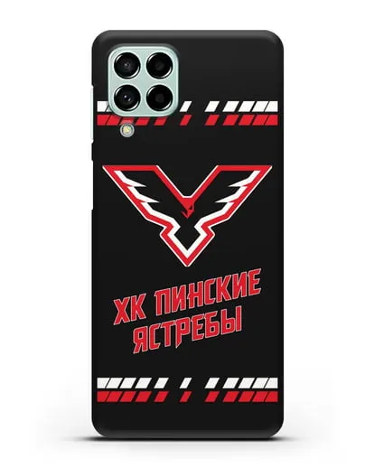 Чеxол с логотипом ХК Пинские ястребы силиконовый для Samsung Galaxy M53 [SM-M536]