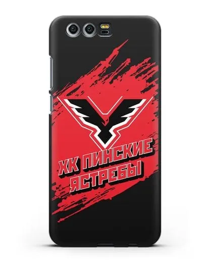 Чехол с надписью ХК Пинские ястребы силиконовый для Honor 9